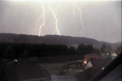 Gewittercluster über dem Bergischen